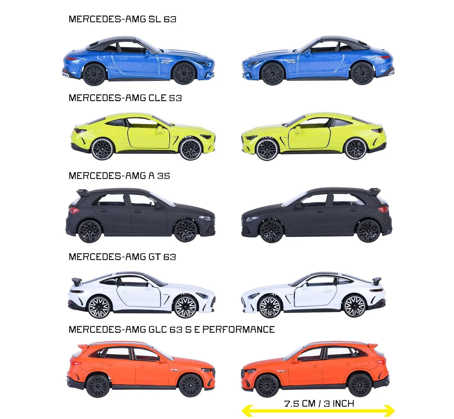 Majorette 5-Pack Diecast Cars: Mercedes-AMG Gift Pack