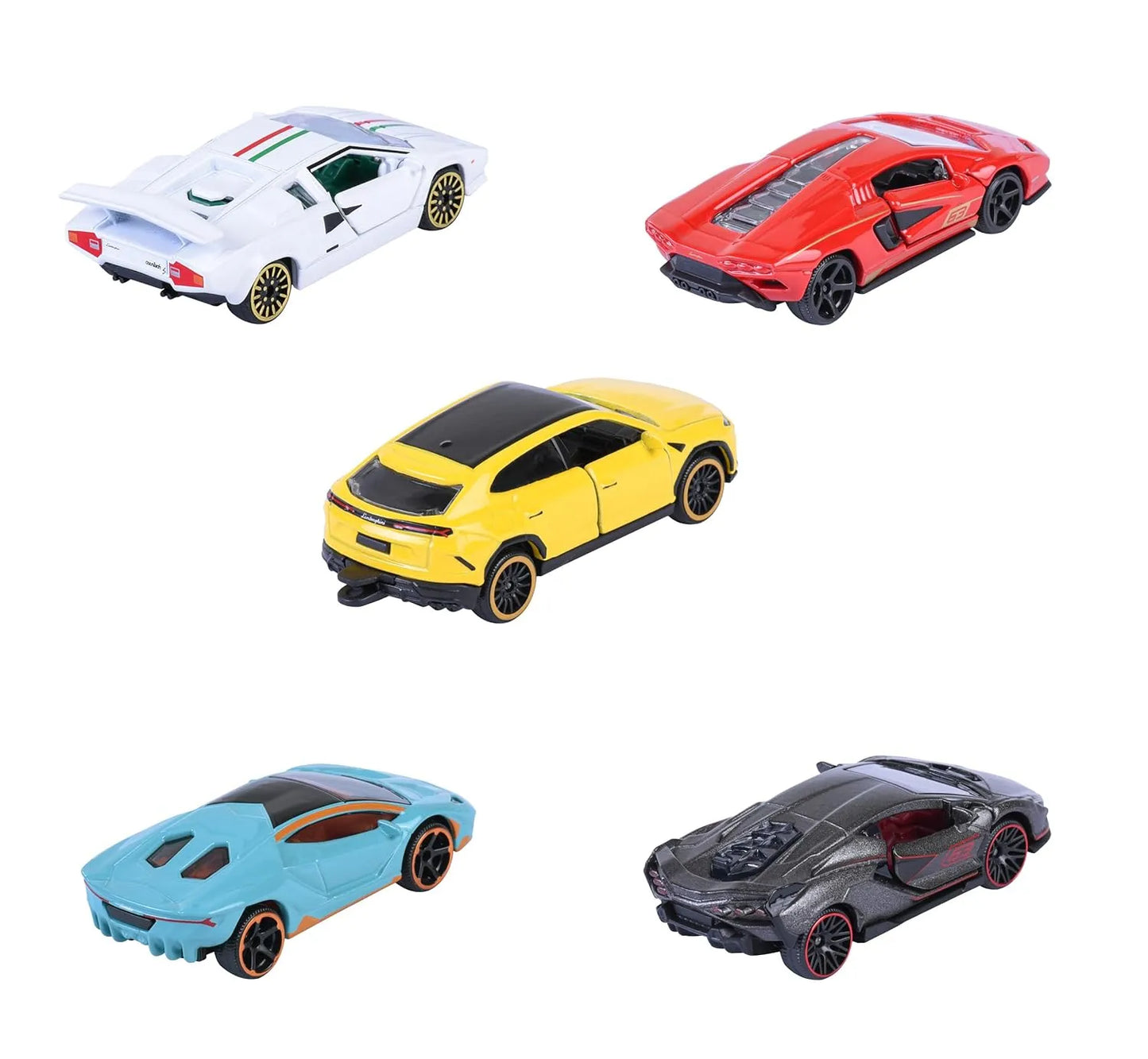 Majorette 5-Pack Diecast Cars: Lamborghini Edition Gift Pack