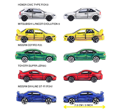 Majorette 5-Pack Diecast Cars: JDM Legends Gift Pack