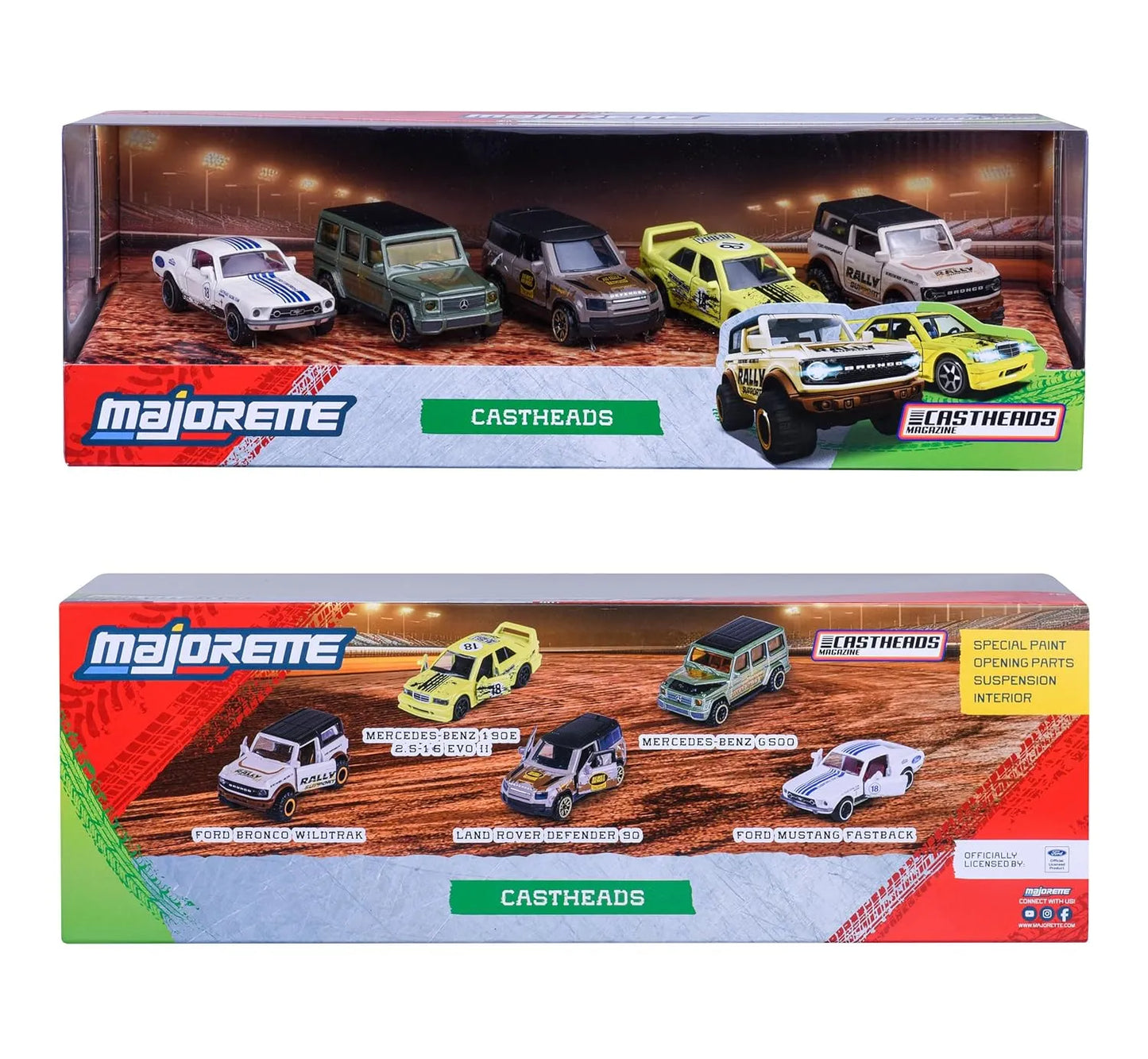 Majorette 5-Pack Diecast Cars: CastHeads Edition Gift Pack
