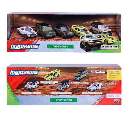 Majorette 5-Pack Diecast Cars: CastHeads Edition Gift Pack