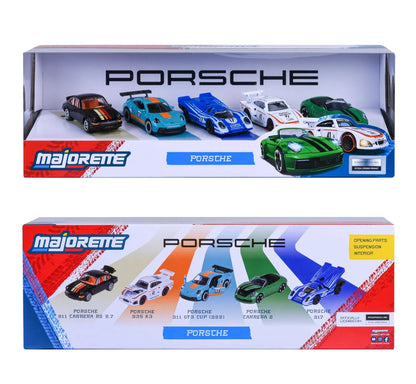 Majorette 5-Pack Diecast Cars: Porsche Legends Gift Pack