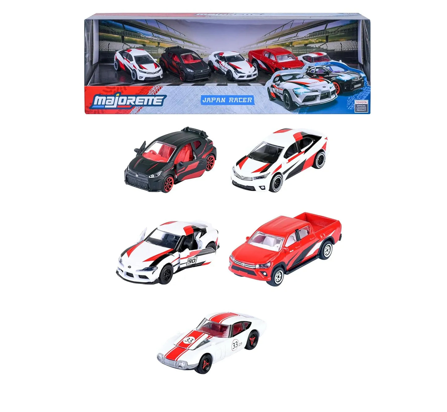 Majorette 5-Pack Diecast Cars: Japan Racer Gift Pack