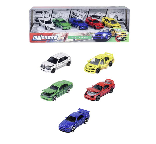 Majorette 5-Pack Diecast Cars: JDM Legends Gift Pack