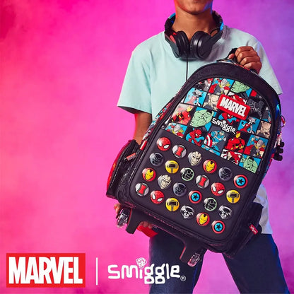 Smiggle Kids 2-in-1 Rolling Trolley Bag & School Backpack