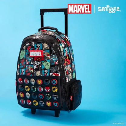 Smiggle Kids 2-in-1 Rolling Trolley Bag & School Backpack