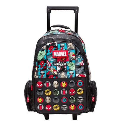 Smiggle Kids 2-in-1 Rolling Trolley Bag & School Backpack