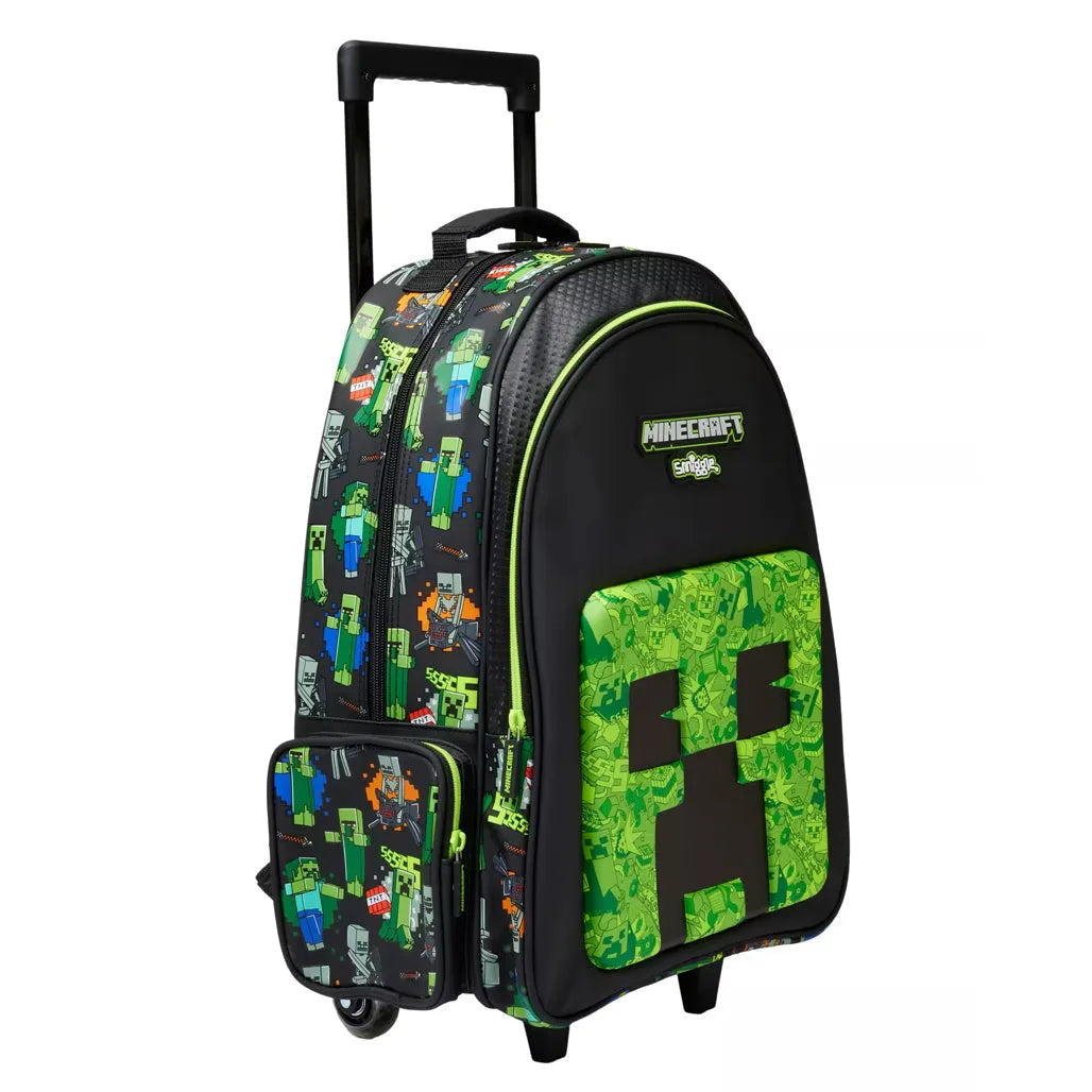 Smiggle Kids 2-in-1 Rolling Trolley Bag & School Backpack