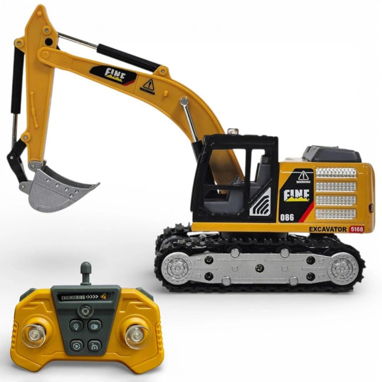 Mini RC Construction Excavotor 1/64 Scale | USB-C Rechargable