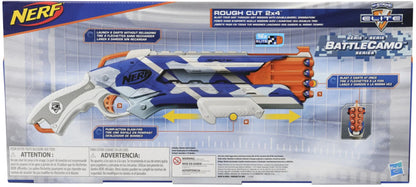 Nerf N-Strike Elite Rough Cut 2x4 Battle Camo Series Dart Blaster, 16 Battle Camo Series Darts, Slam Fire, 8Y+