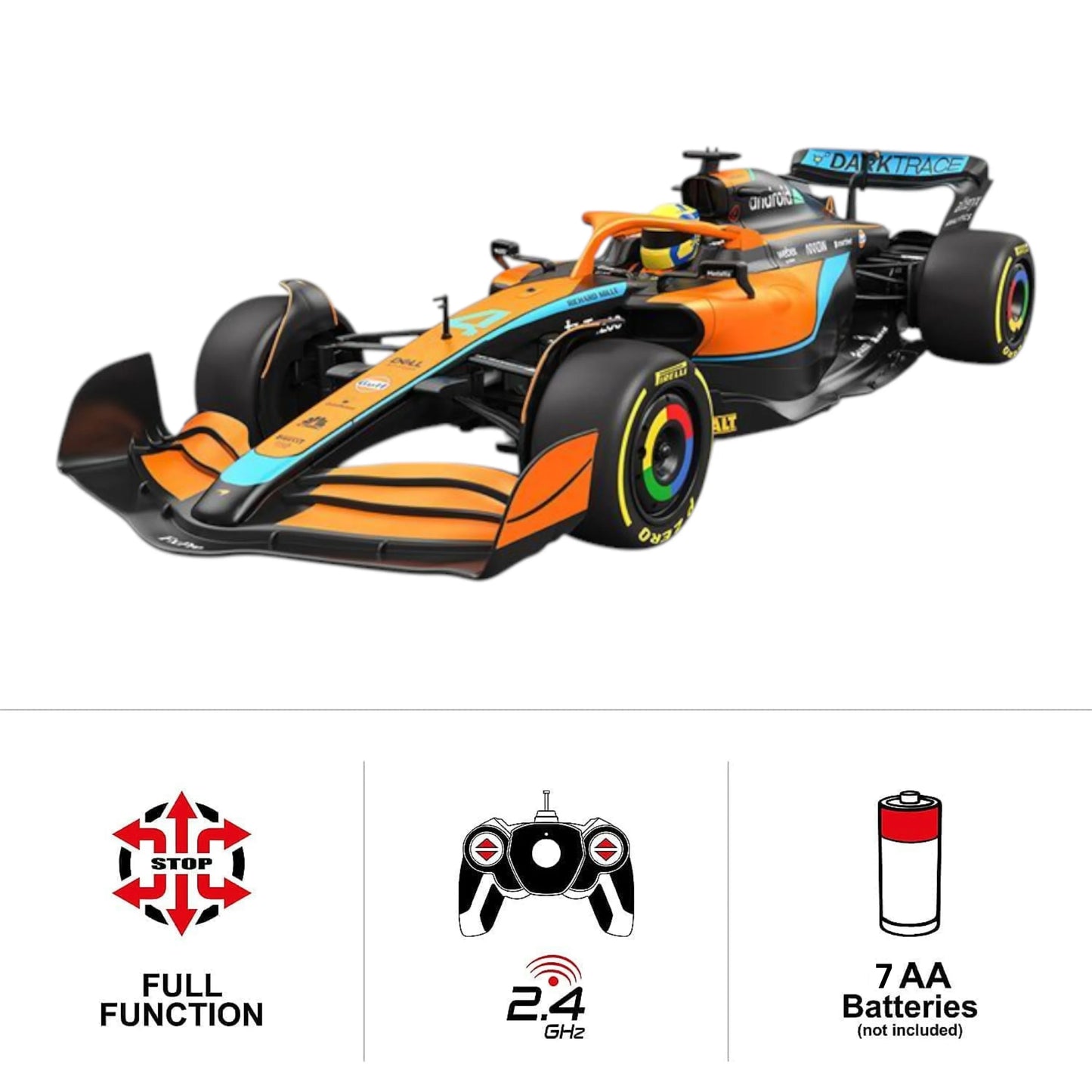 RASTAR 1/12 F1 R/C Mclaren Formula 1 Team MCL2 022 Emilia Romagna Grand Prix Remote Control Car