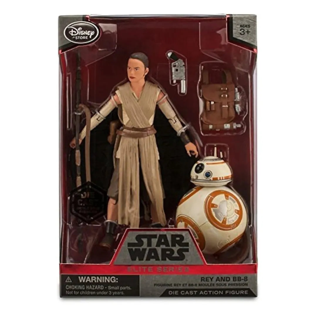 Star Wars Elite Series – Rey and BB-8 Die Cast Action Figure Set (7.5-Inch)