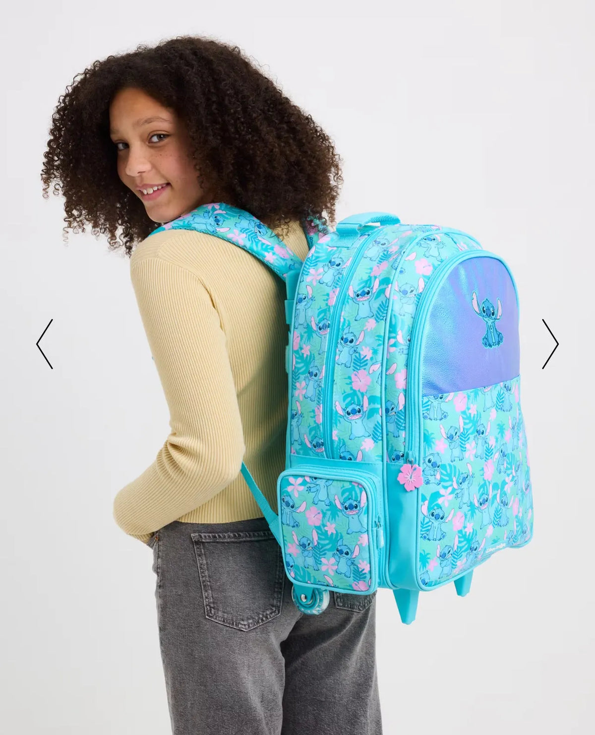 Smiggle Kids 2-in-1 Rolling Trolley Bag & School Backpack