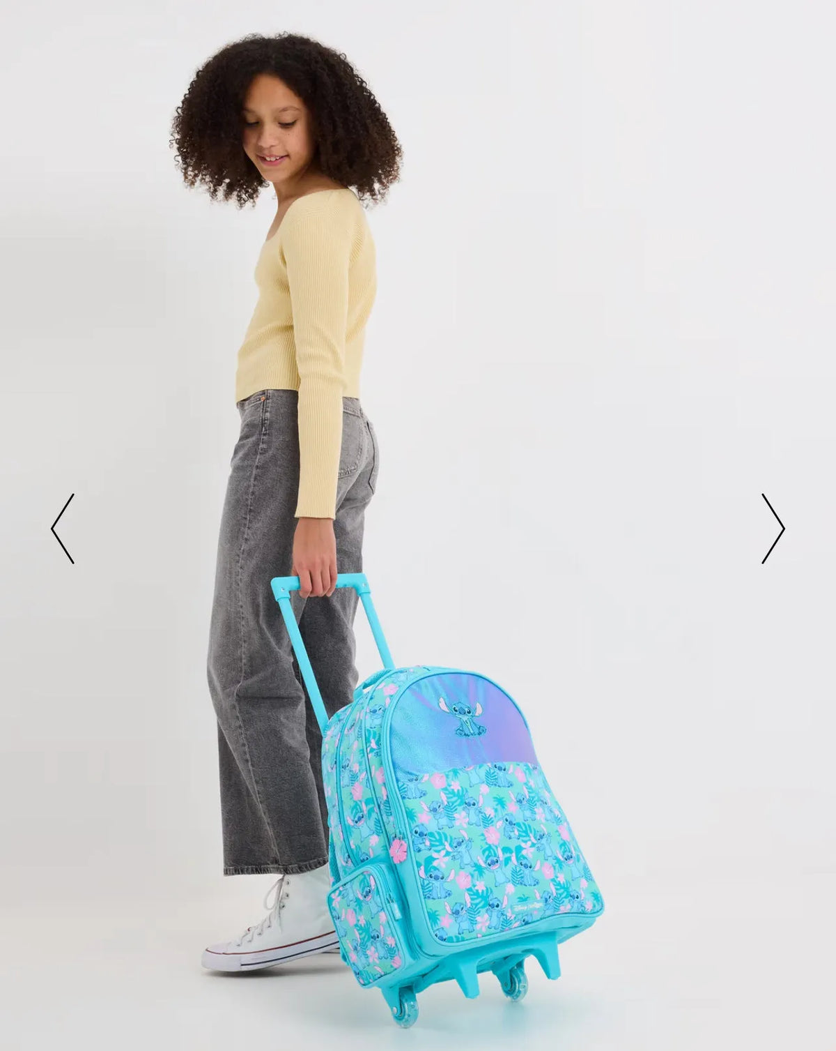 Smiggle Kids 2-in-1 Rolling Trolley Bag & School Backpack